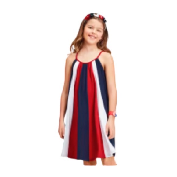 The Children's Place Other - The Children’s Place Americana Patriotic Color Block Dress Size M Girl